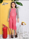 Pink Colour Latest Designer Fancy Western Type Dangri Mati Stretchable Lycra Children Wear Collcetion 1615